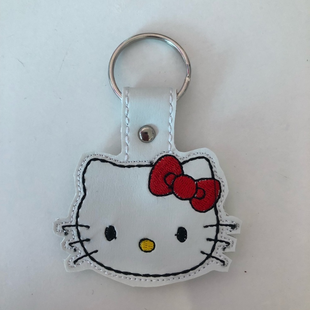 Hello kitty leather keychain